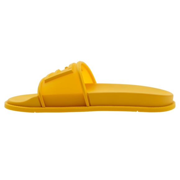 Fendi Slides FF Baguette Yellow Rubber Size 11 US New main image 6